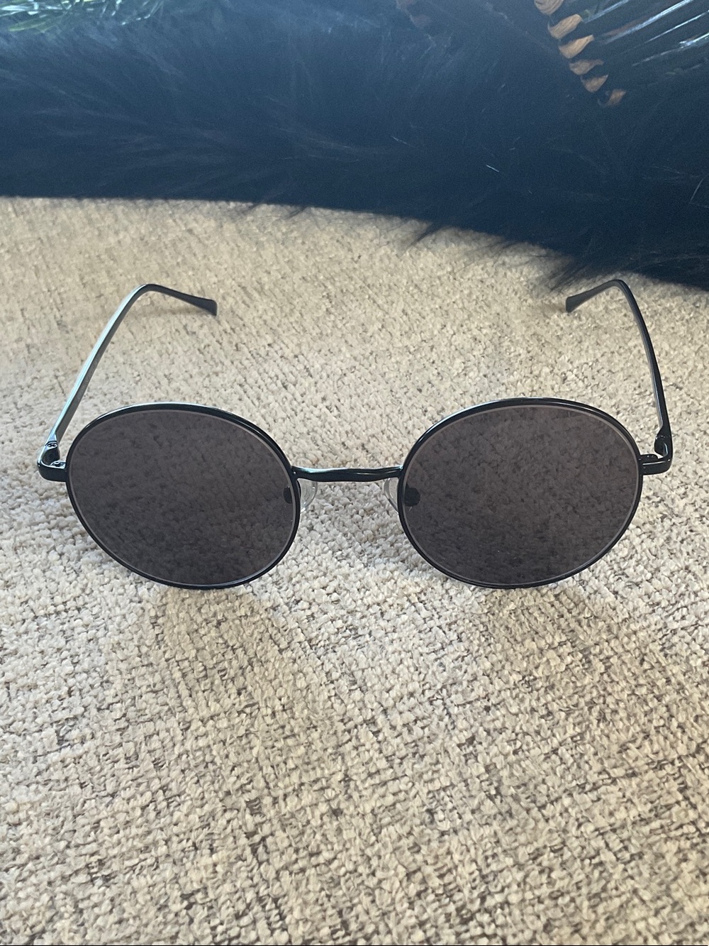 Sun Synapse Classic Round Black Women's Sunglasses